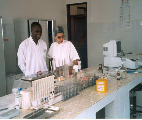 Maria in laboratorio